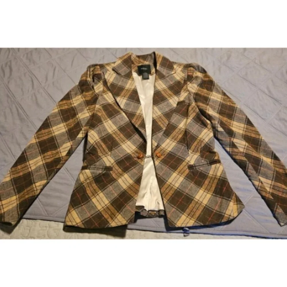 Smythe Les Vestes Cotton and Wool Plaid Blazer - Picture 2 of 4